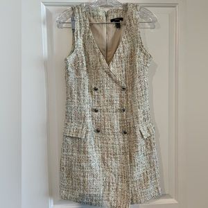 Tweed Blue/Green/Cream Multi-Colored Dress